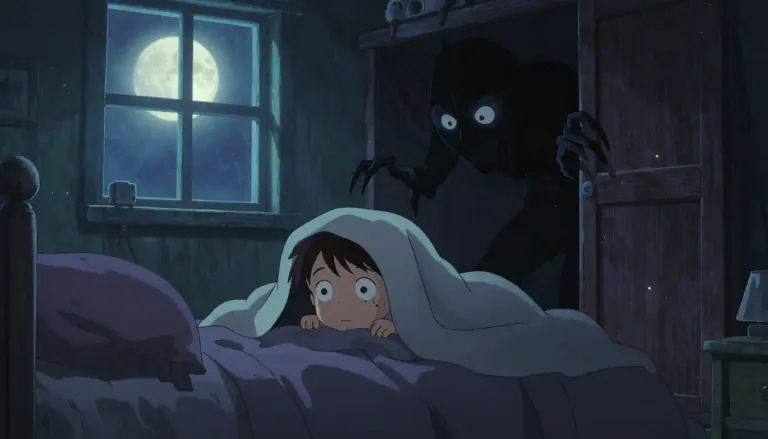 Visual representation of "bogeyman" - A scary figure in stories used to frighten children