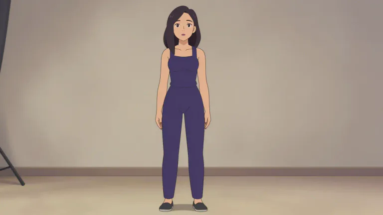 Visual representation of "jumpsuit" - A one-piece garment that combines trousers and a top.