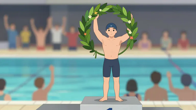 Visual representation of "wreath" - An award or honor represented by the symbol of a circular arrangement of flowers and leaves