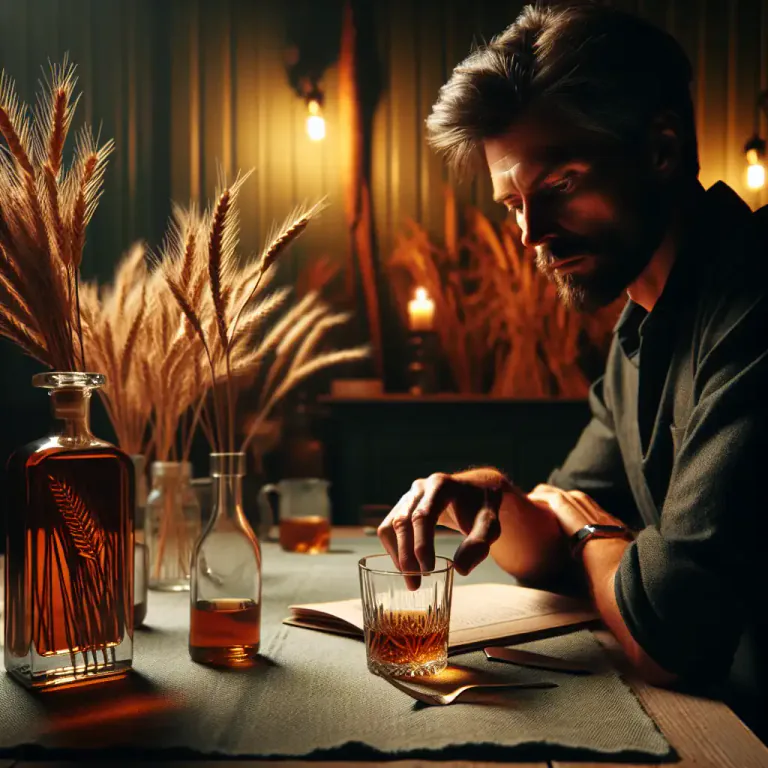 Visual representation of "rye" - A rye is a whiskey that is distilled from a mash of not less than 51 percent rye grain.