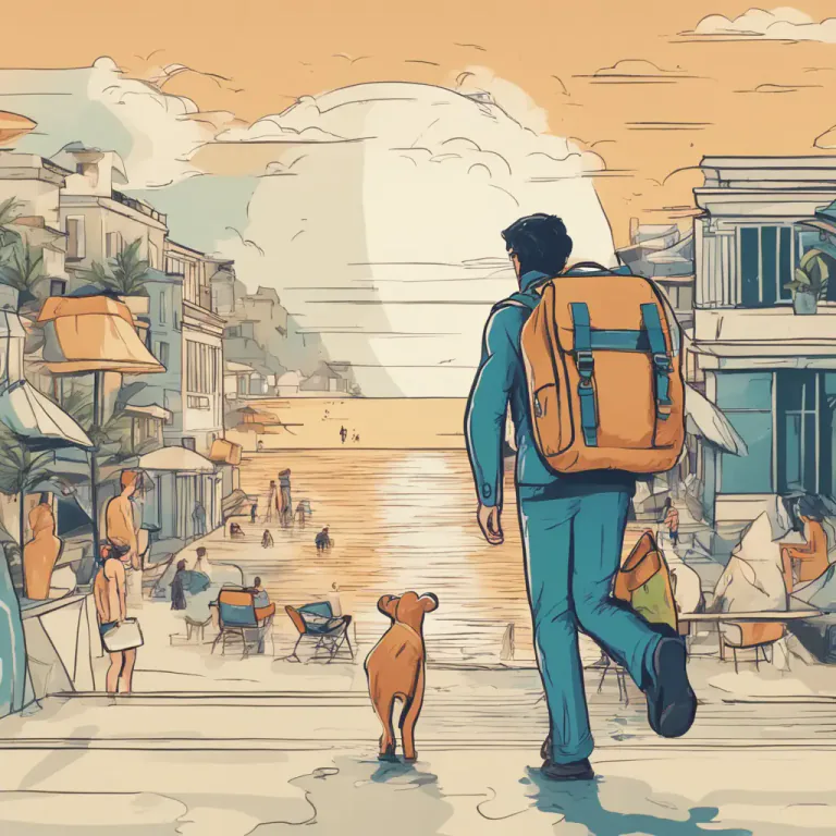 Visual representation of "get away from it all" - To escape from everyday life or routine, usually by going on a holiday or vacation.