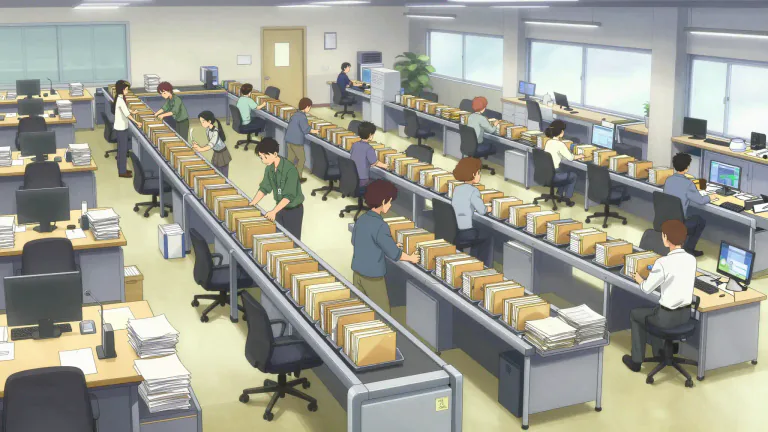 Visual representation of "rationalization" - The process of making something more efficient by reorganizing it.