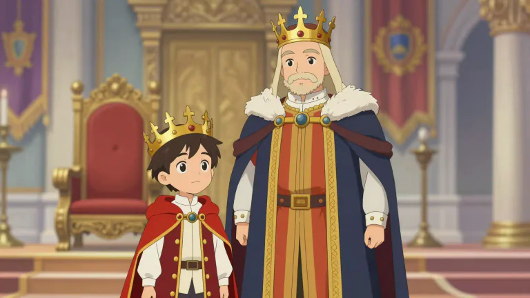Visual representation of "princeling" - Son of a prince, king, or high-ranking person