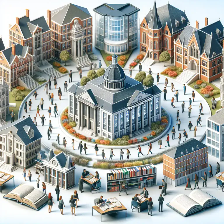 Visual representation of "collegiate" - Connected with a federal system made up of a number of colleges or universities.