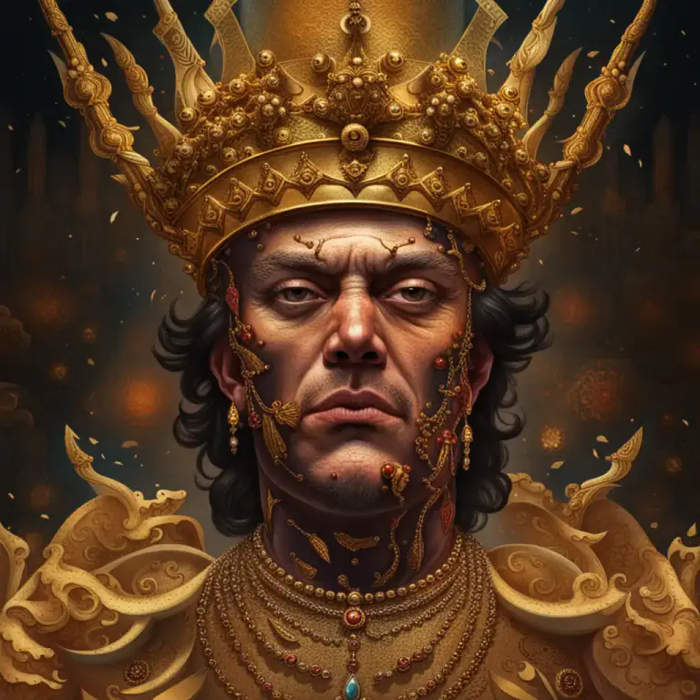 Visual representation of "rot" - To make someone very bad, morally or socially.