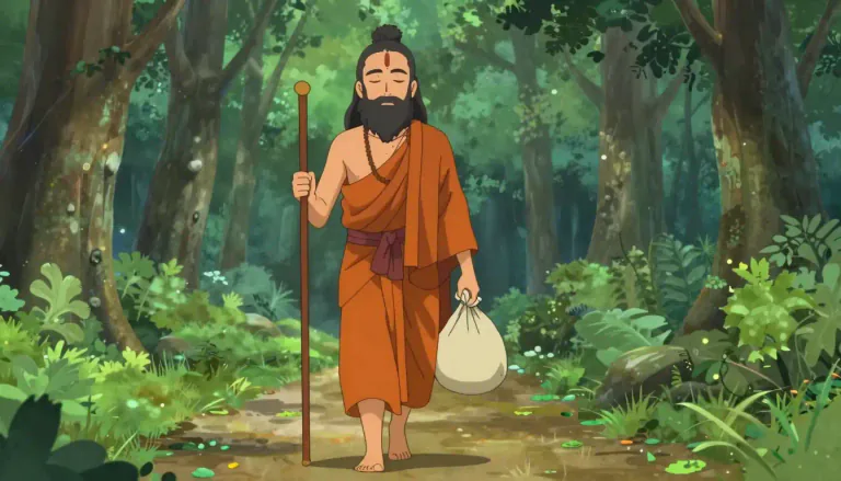 Visual representation of "sadhu" - A sadhu is a Hindu ascetic, wandering monk, who has renounced worldly pursuits to focus on spiritual practices.