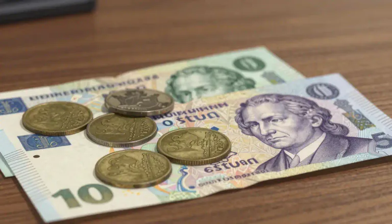 Visual representation of "schilling" - A former currency of Austria, replaced by the Euro