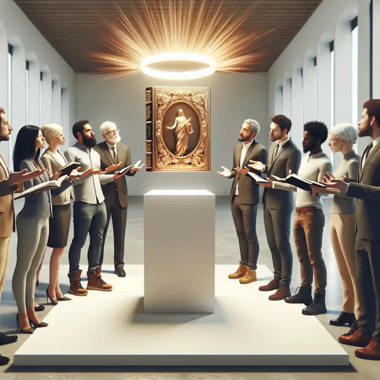 Visual representation of "canonize" - To accept or make something as being of the highest standard or importance.