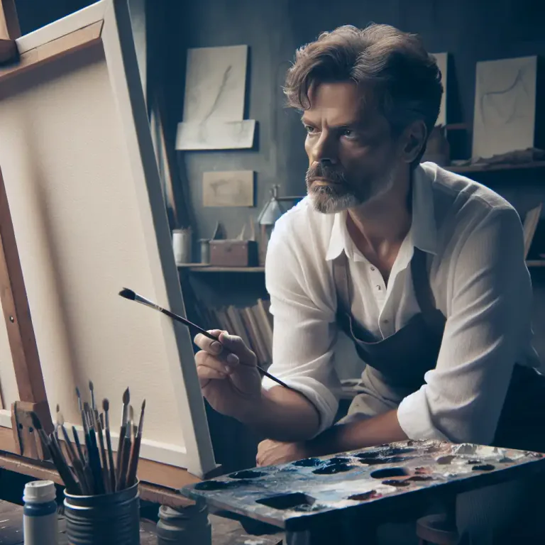 Visual representation of "canvas" - An artist's painting surface, usually made from canvas fabric stretched over a wooden frame.