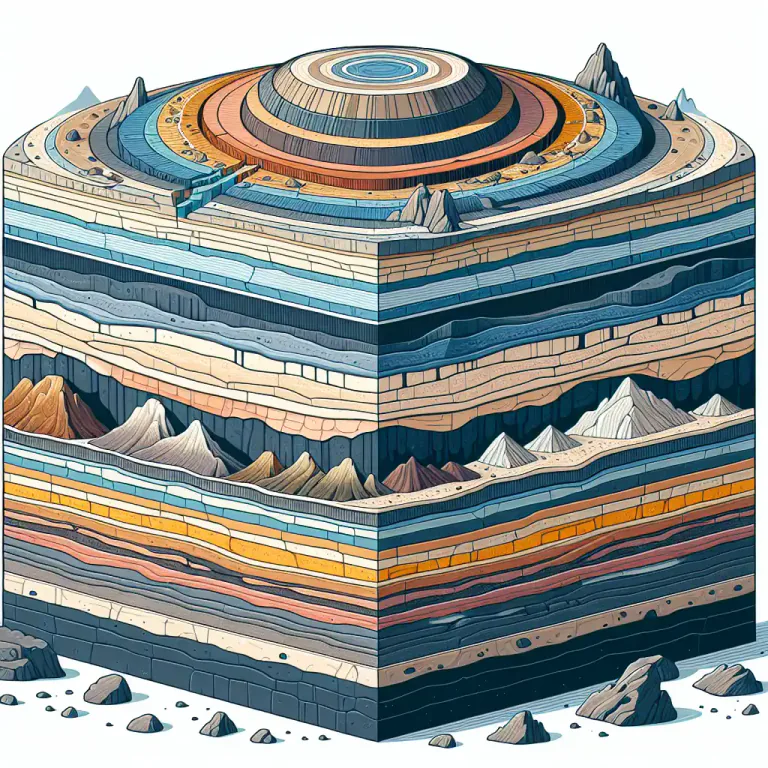 Visual representation of "superposition" - In geology, rule that older sediments or rocks are located below younger ones