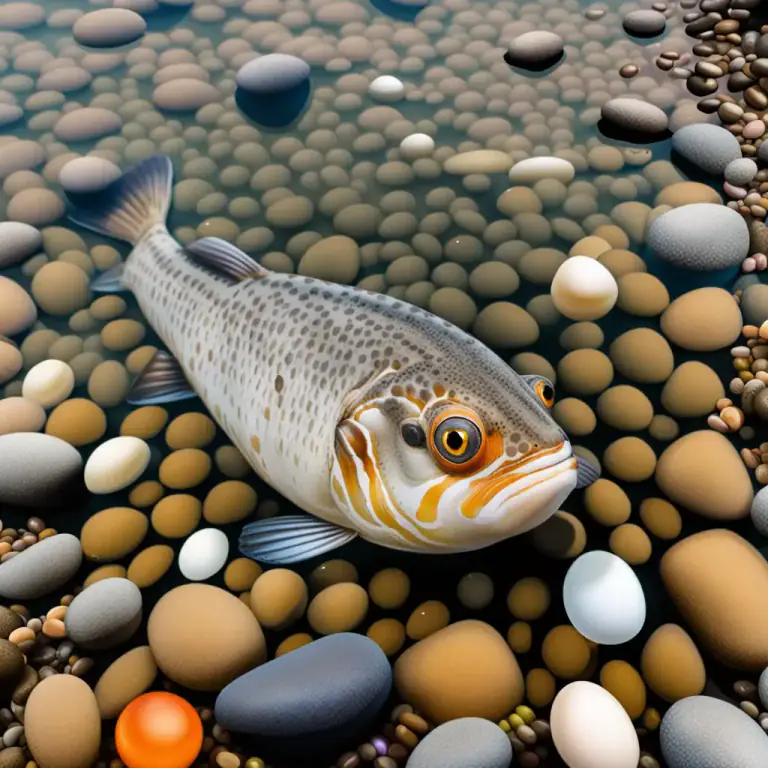 Visual representation of "spawn" - Used by fish, frogs, etc. to lay a large number of eggs.