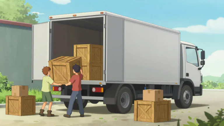 Visual representation of "unload" - To remove something, usually from a vehicle or container.