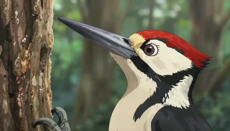 Visual representation of "pecker" - A bird's beak or bill