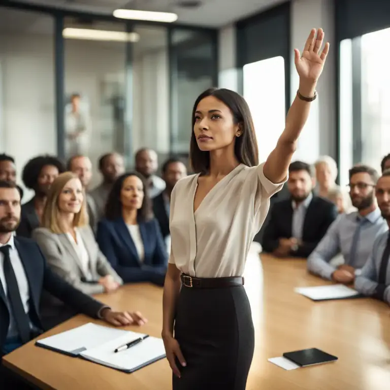 Visual representation of "be your own man/woman" - To have self-confidence and assertiveness in one's dealings with others