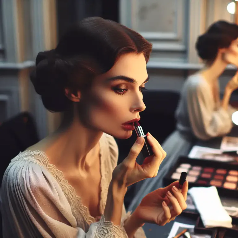 Visual representation of "retouch" - To apply new makeup or repair existing makeup.