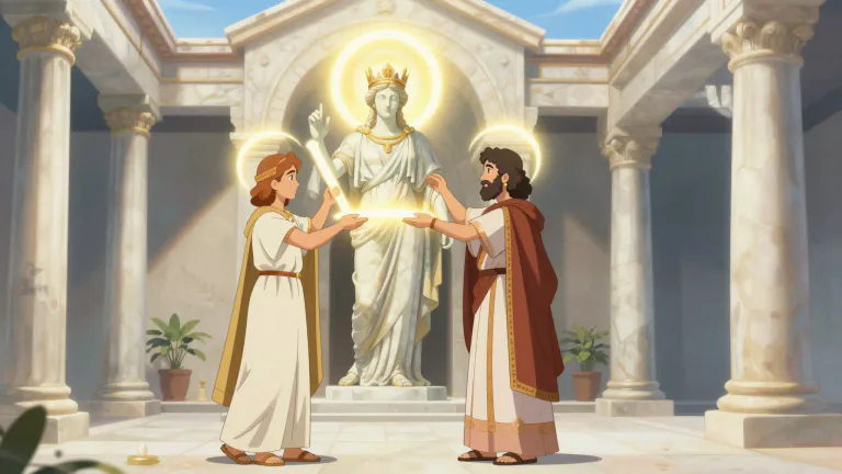 Visual representation of "syncretism" - The merging or fusion of different beliefs, cultures, or ideas into a unified system