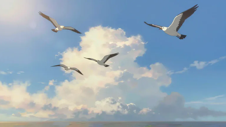 Visual representation of "soar" - To fly high in the sky