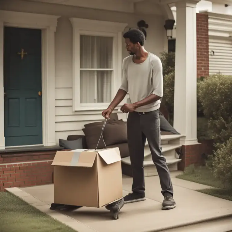 Visual representation of "shack up with" - To temporarily stay or live with someone.