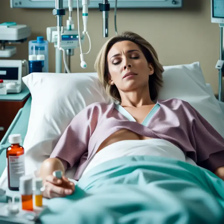 Visual representation of "be drugged up to the eyeballs" - To be taking a large amount of medication, especially in a medical context.