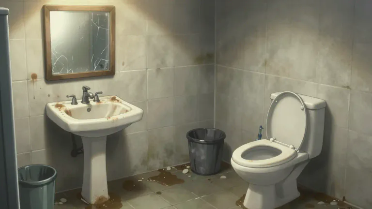 Visual representation of "scuzzy" - Something that is dirty, unclean, or disgusting in appearance.