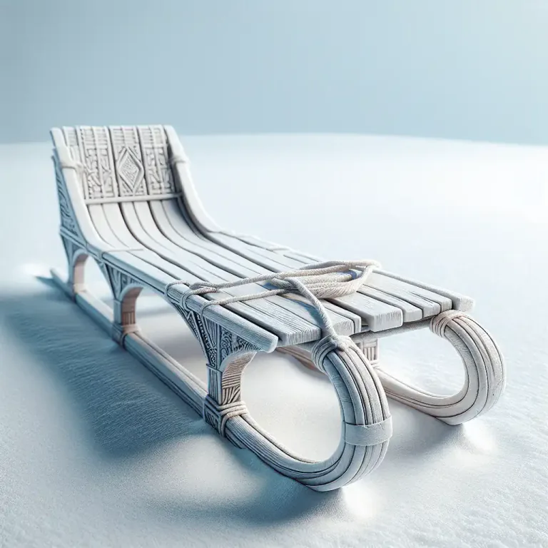 Visual representation of "shoe" - A band of metal or wood on the bottom of a sled, to help it move smoothly