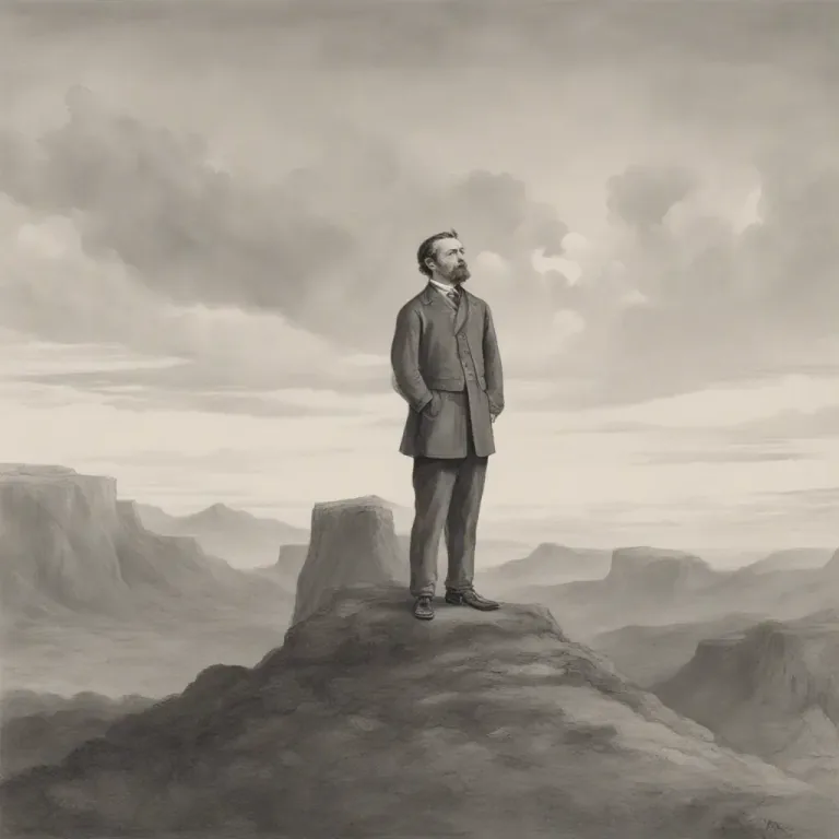 Visual representation of "stand tall" - To be very confident and proud