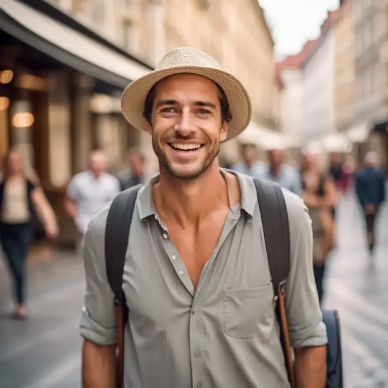 Visual representation of "gad around" - To travel or wander aimlessly for pleasure, especially in a casual or lazy way