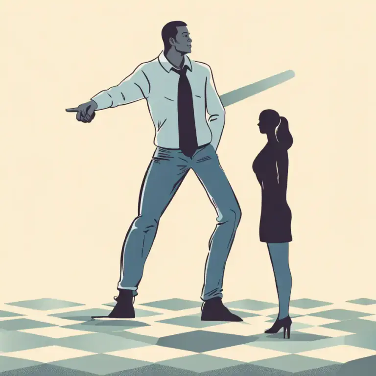 Visual representation of "walk over" - to treat someone as if they are unimportant or not deserving respect