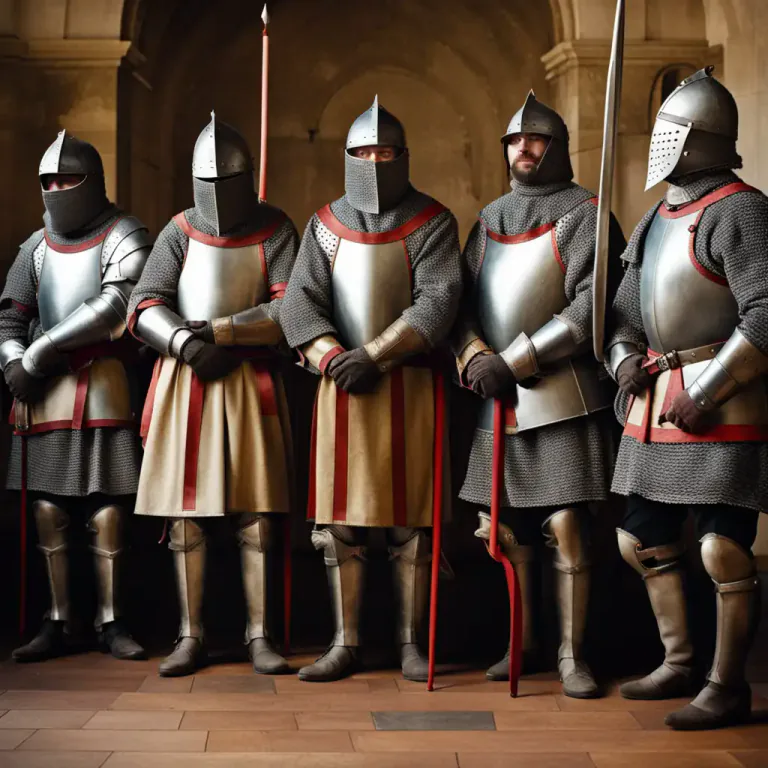 Visual representation of "knighthood" - A group or order of knights.