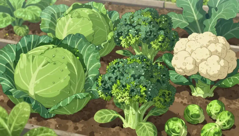 Visual representation of "brassica" - A type of plant that includes vegetables like cabbage and broccoli.