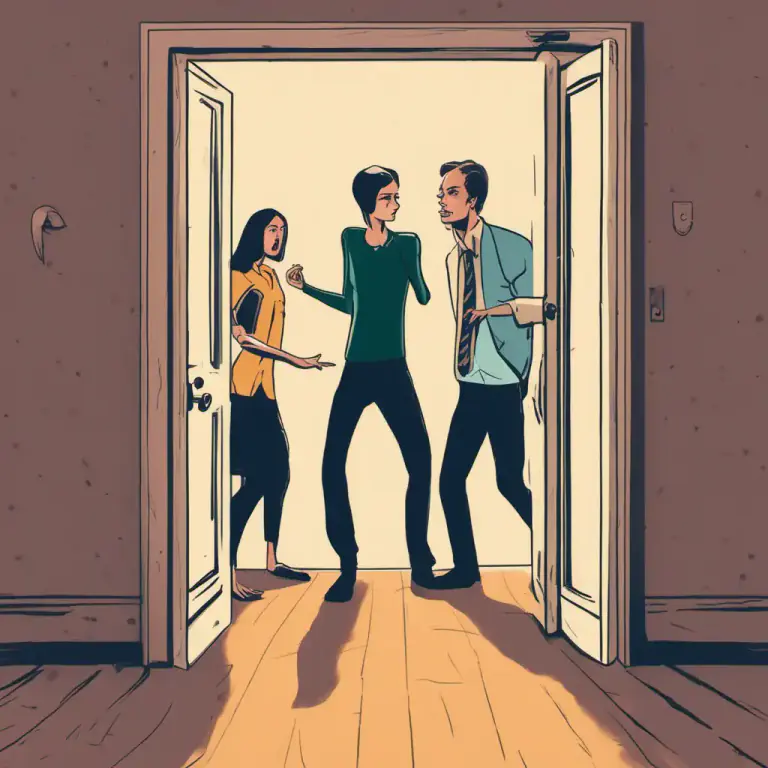 Visual representation of "fuck off" - To leave or go away, often used rudely.