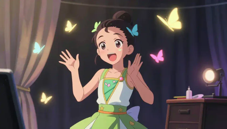 Visual representation of "flutter" - To be in a state of restless excitement
