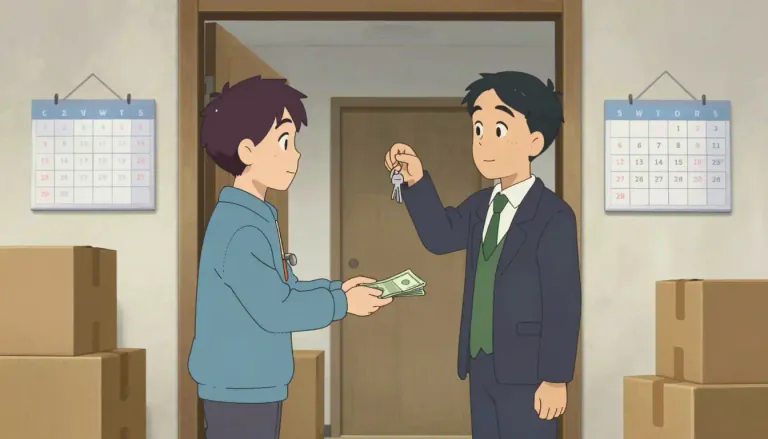 Visual representation of "tenancy" - The period of time someone is allowed to live or use a place in return for rent.