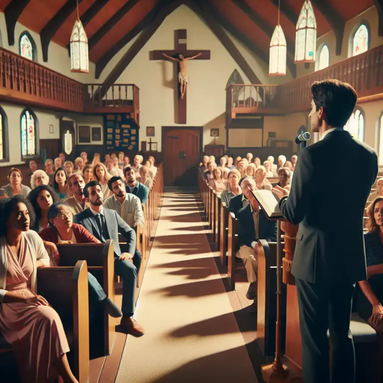 Visual representation of "ministry" - The work of a religious preacher or clergy