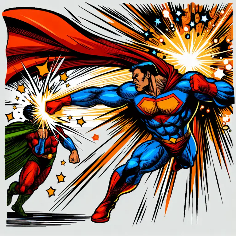 Visual representation of "biff" - A sound effect representing a punch or hit