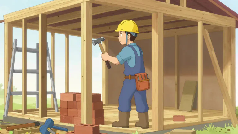 Visual representation of "builder" - A person whose job is to construct or repair houses, or other structures.