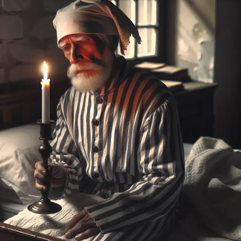 Visual representation of "nightcap" - A cloth cap worn to bed, especially in the past.