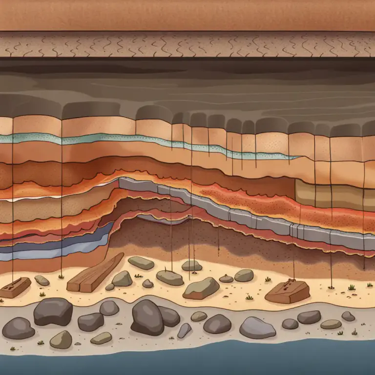 Visual representation of "autochthonous" - In geology, refers to rocks or sediment that were formed in their current location.