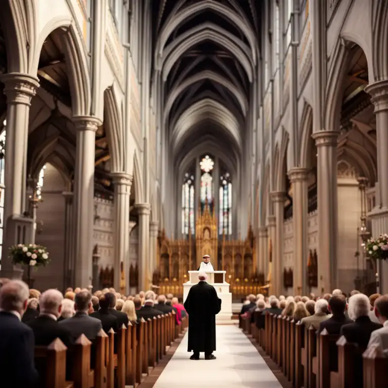 Visual representation of "dean" - A clergy member who is head of a chapter in a cathedral or collegiate church.