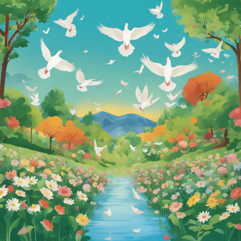 Visual representation of "peace" - A state where there is no war or fight