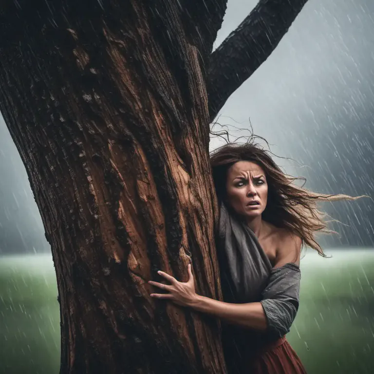 Visual representation of "cling to" - To hold onto something or someone tightly, or to not let go