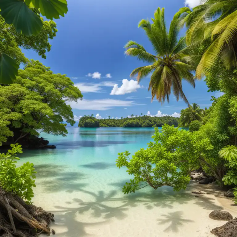Visual representation of "solomon" - A group of islands in the southwestern Pacific Ocean, which is a country named Solomon Islands.