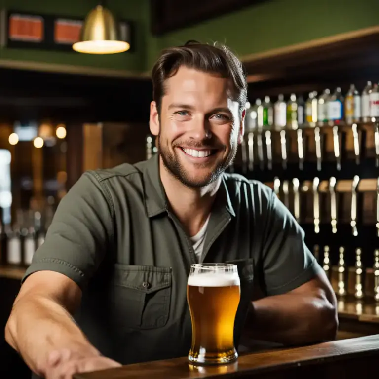 Visual representation of "landlord" - A man who owns and rents out a pub to another person.
