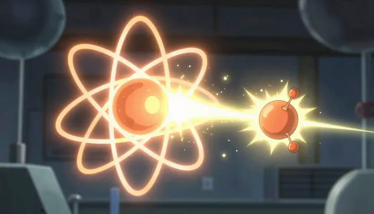 Visual representation of "nuclear" - Relates to the energy produces in a nuclear reaction - when the smallest parts of atoms unite or divide