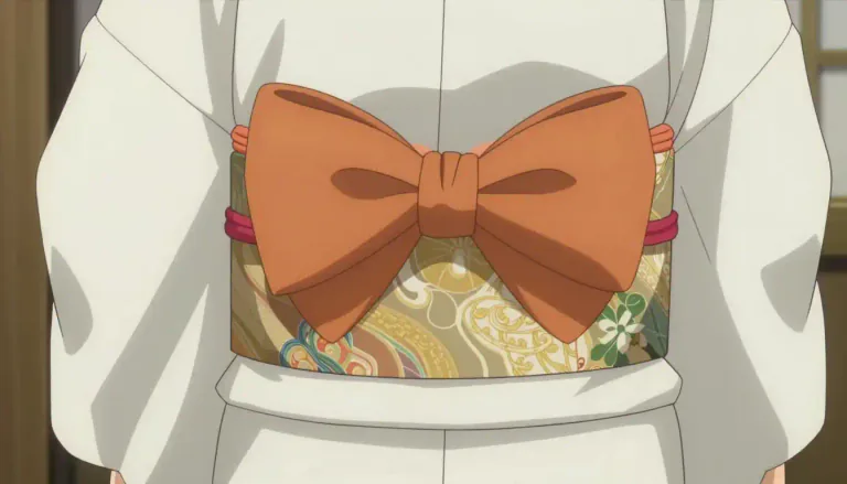 Visual representation of "obi" - A belt worn with a traditional Japanese kimono