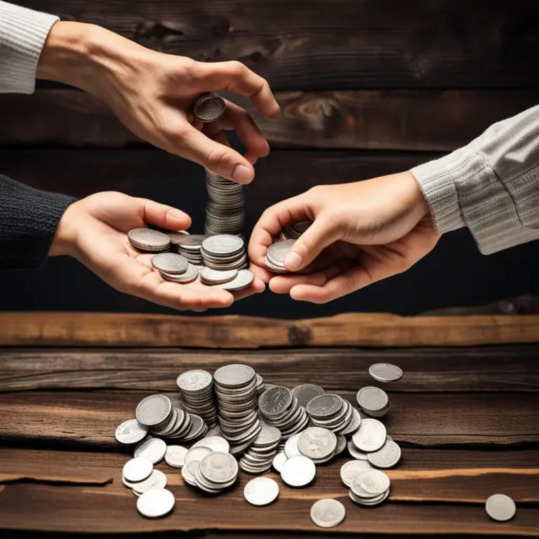 Visual representation of "silver" - Coins that are made of silver.