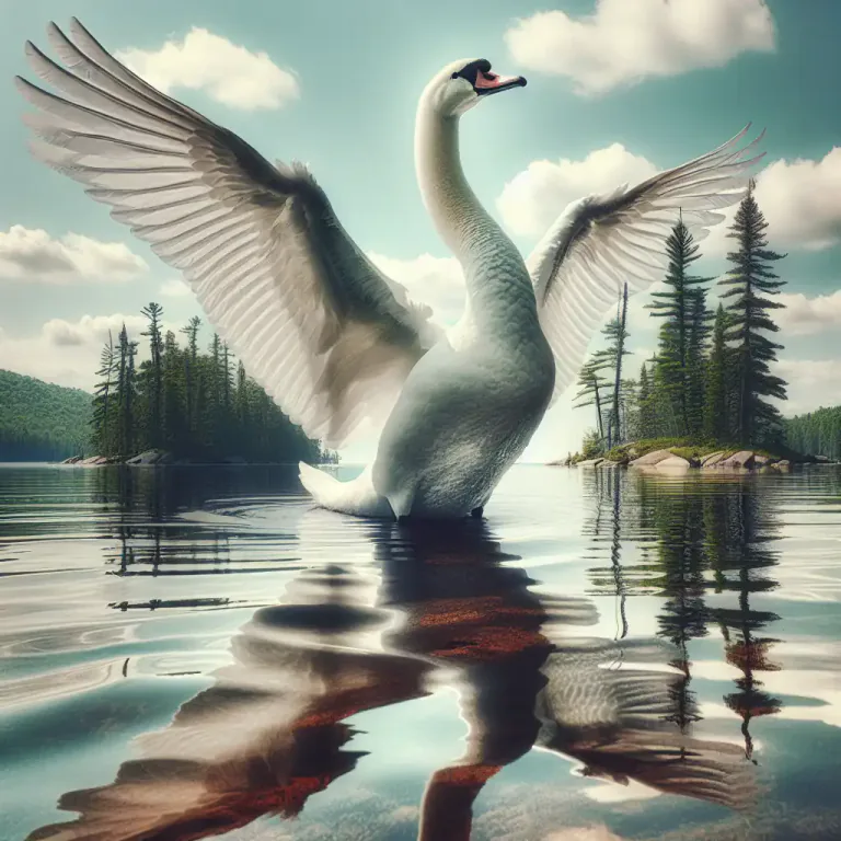 Visual representation of "trumpeter" - A kind of bird that is noted for its distinct loud call.