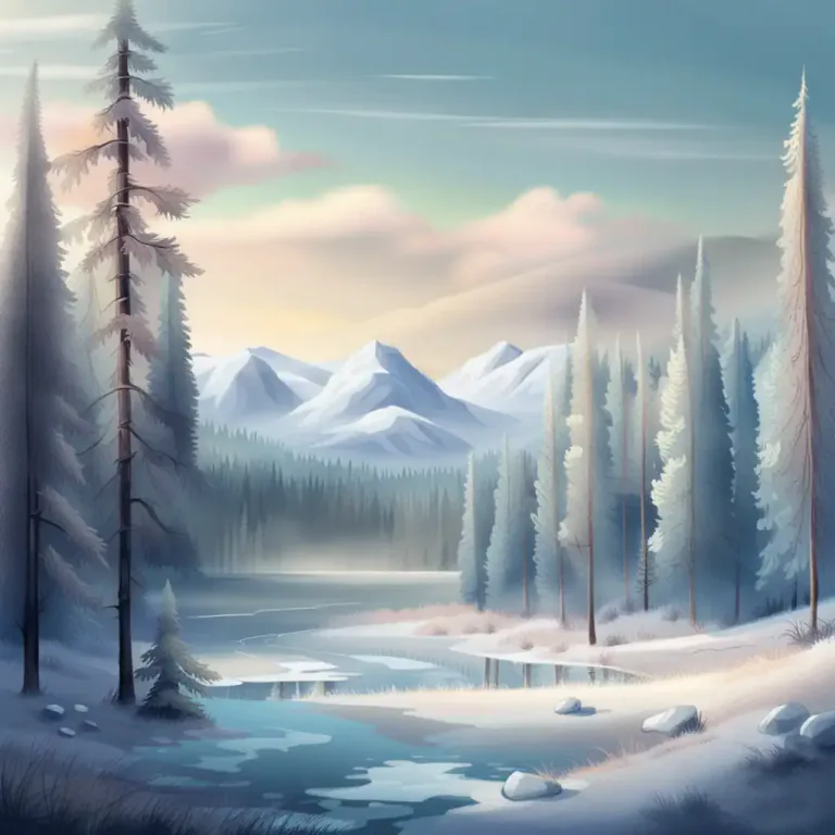 Visual representation of "boreal" - Of a cold temperate climate that has cool summers and cold winters.