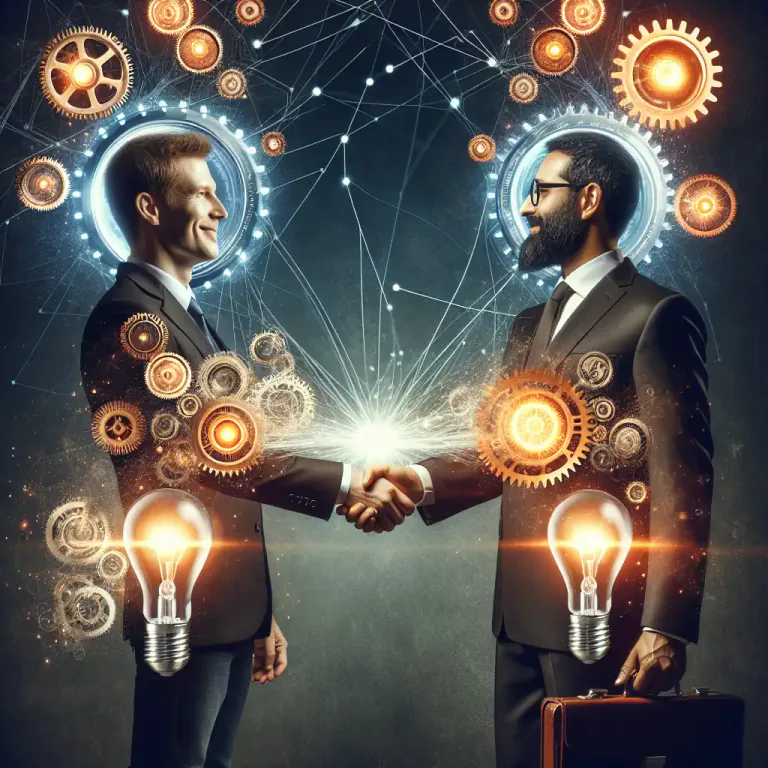 Visual representation of "reciprocal" - A reciprocal can also refer to a business arrangement in which two or more parties agree to exchange services or goods.