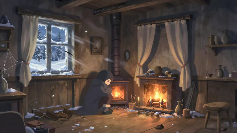 Visual representation of "draughty" - A place that has cold air flowing through it which makes it uncomfortable.